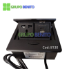 Caja de conexión negro (1TOMA 1USB A+C)