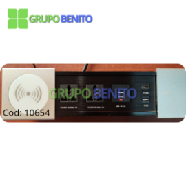Caja de conexión (C/CARGA INALAMBRICA + 2 TOMAS + 2 USB CARGA + 1 USB + 1 HDMI)