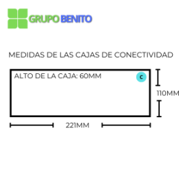 Caja de conexión múltiple negro