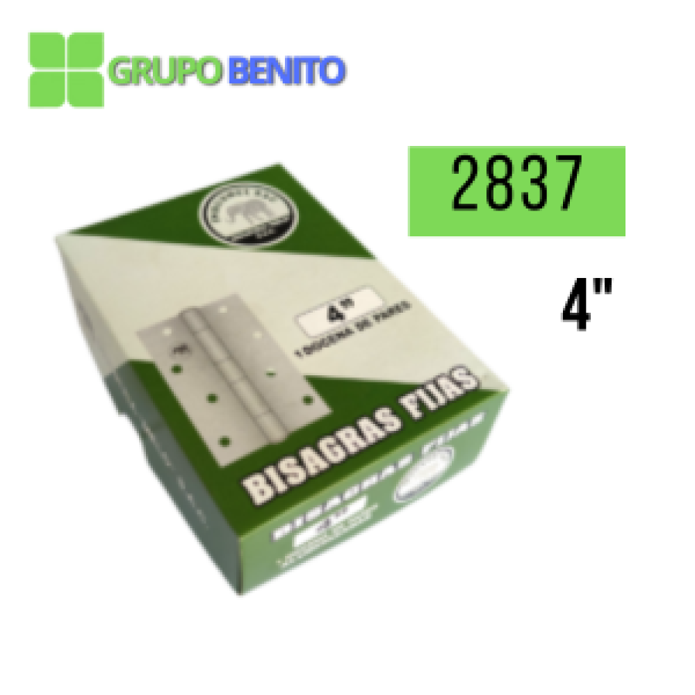 Bisagra Fija Aluminizada - 4"