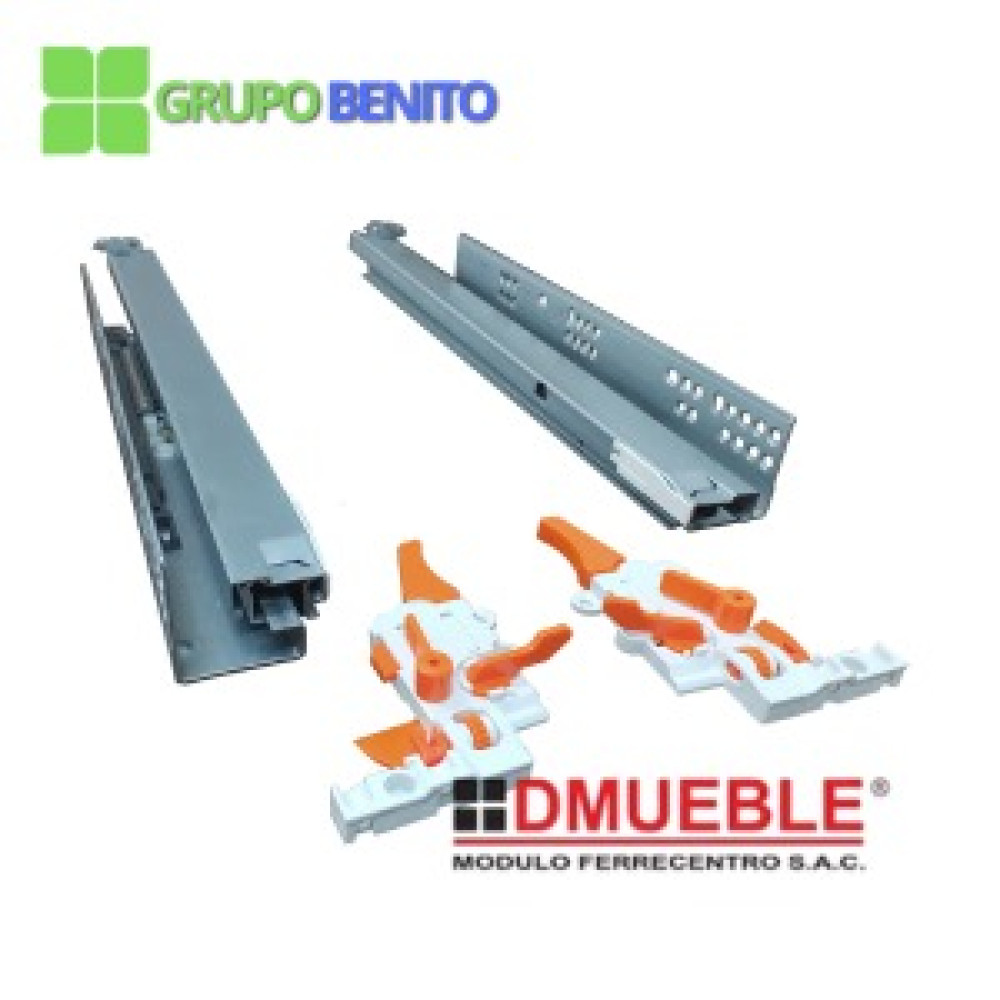 Corredera Oculto Excel Cierre Lento 14" -  Dmueble