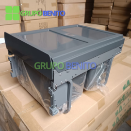Tacho Doble P/Basura para Tapa Frontal de Melamina