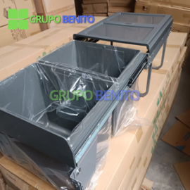 Tacho Doble P/Basura para Tapa Frontal de Melamina